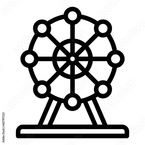 Ferris Wheel outline icon