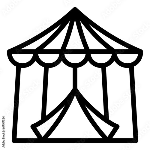 Circus Tent outline icon