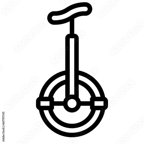Unicycle outline icon