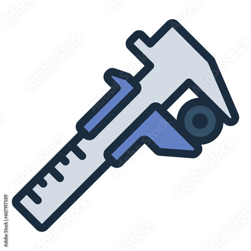 Caliper color filled lineicon