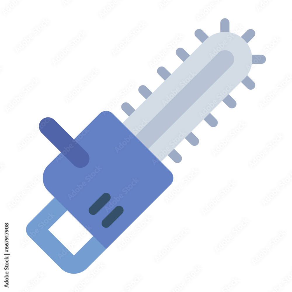 Chainsaw color flat icon Chainsaw color flat icon