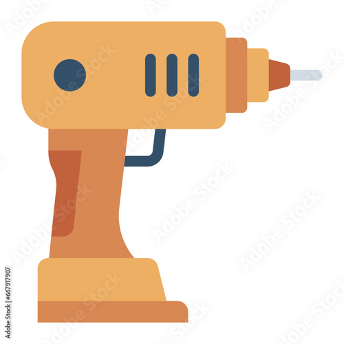 Drill color flat icon