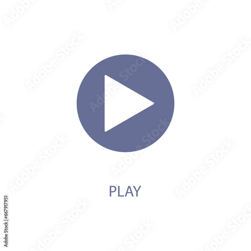 Free Download Play button concept line icon. Simple element illustration.Play button concept outline symbol design. - GFXLoad