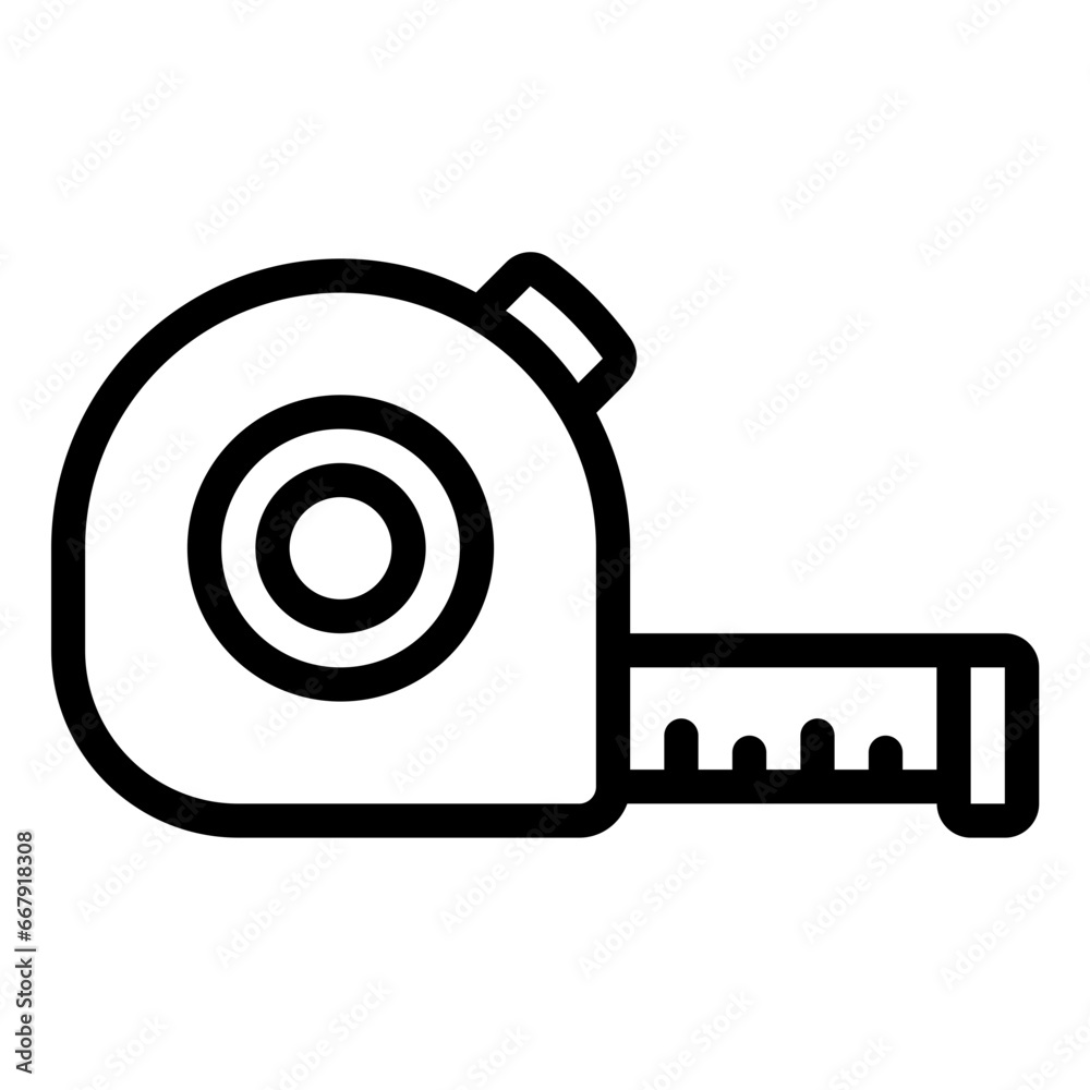 Measuring Tape black outline icon Measuring Tape black outline icon
