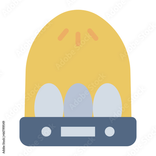 Incubator Egg color flat icon