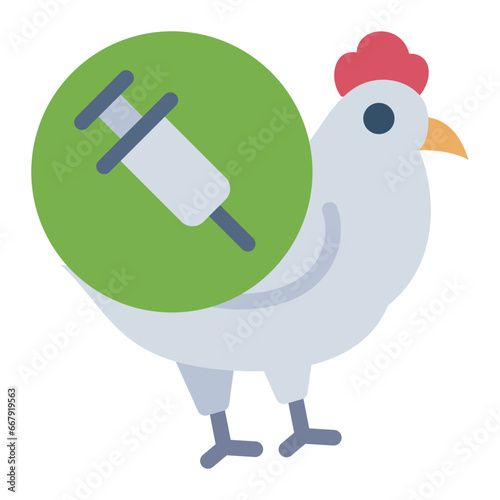 Vaccine color flat icon