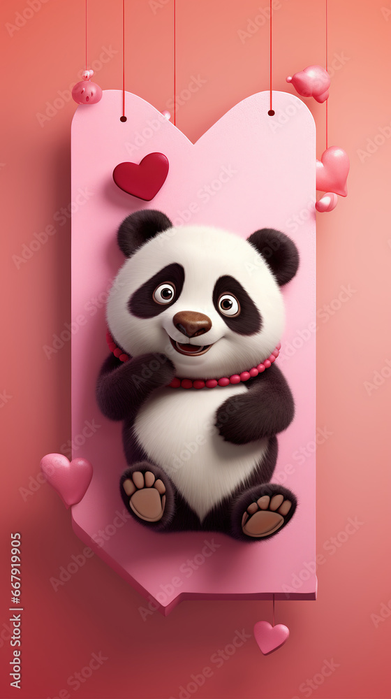 Adorable, Playful, and Incredibly Joyful Cute Panda Celebrating a Day of Pure Cheer and Happiness in its Natural Habitat