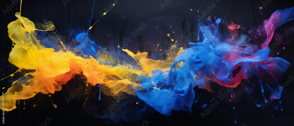 Abstract of luminous colored oils and acrylics Abstract of luminous colored oils and acrylics