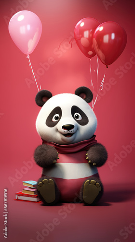 Adorable, Playful, and Incredibly Joyful Cute Panda Celebrating a Day of Pure Cheer and Happiness in its Natural Habitat