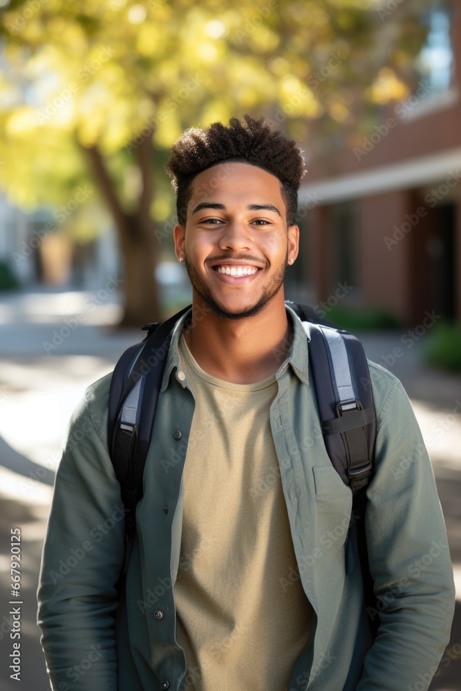 Smiling happy successful man student Smiling happy successful man student