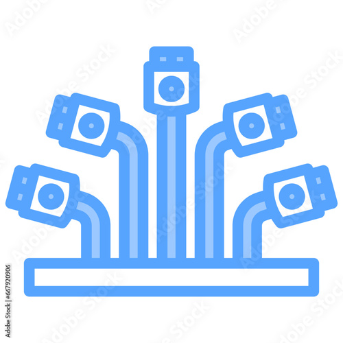 Structured Cabling Blue Icon