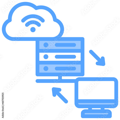 Proxy Server Blue Icon