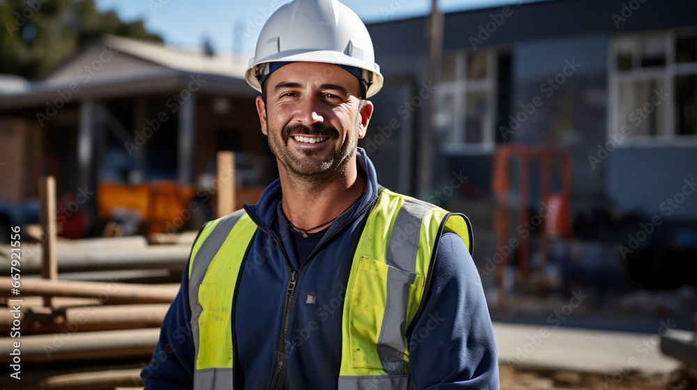 A Builder holds a steel bar on his shoulder and gives a thumbs up while standing on site and smiling at the camera. A Builder holds a steel bar on his shoulder and gives a thumbs up while standing on site and smiling at the camera.