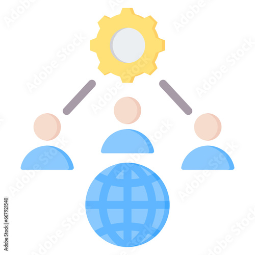 Out Sourcing Flat Icon