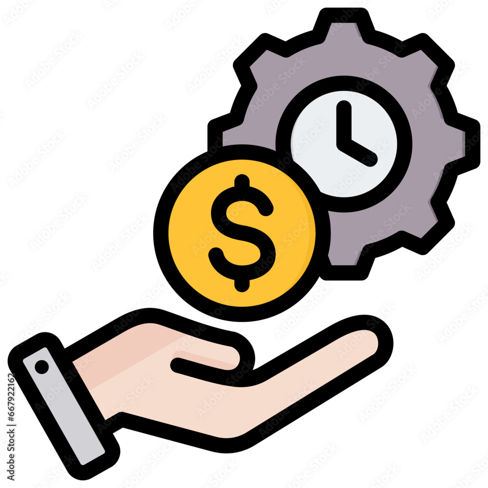 Gig Economy Outline Color Icon Gig Economy Outline Color Icon