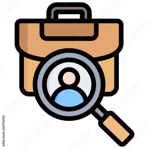 Hiring Outline Color Icon