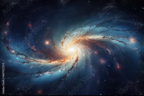 View of spiral galaxy from outer space © Creative Clicks