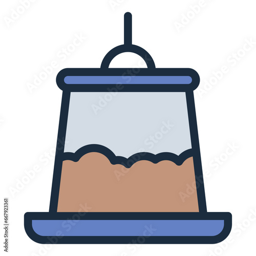 Feeder color filled line icon