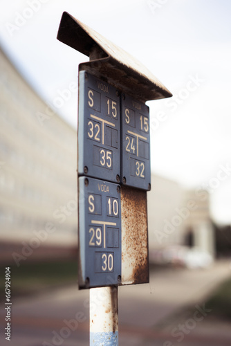 Fototapeta Naklejka Na Ścianę i Meble -  A parking meter on a roadside