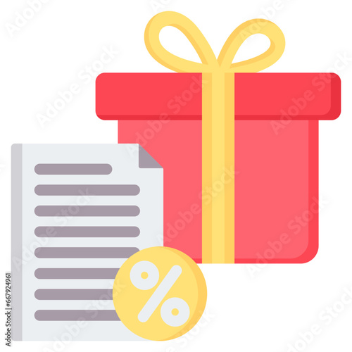 Gift Tax Flat Icon