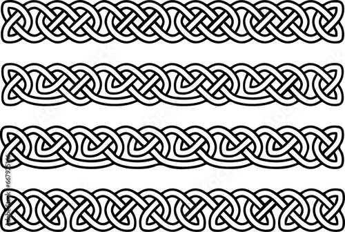 Celtic borders. Celtic bands