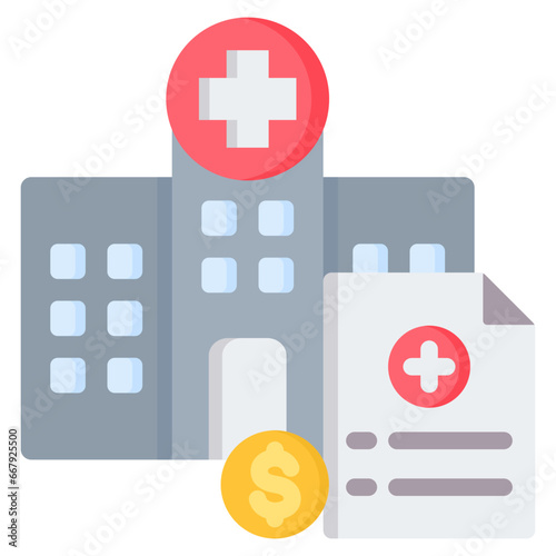 Hospital Budgeting Flat Icon