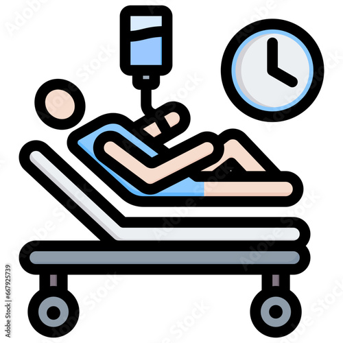 Inpatient Outline Color Icon