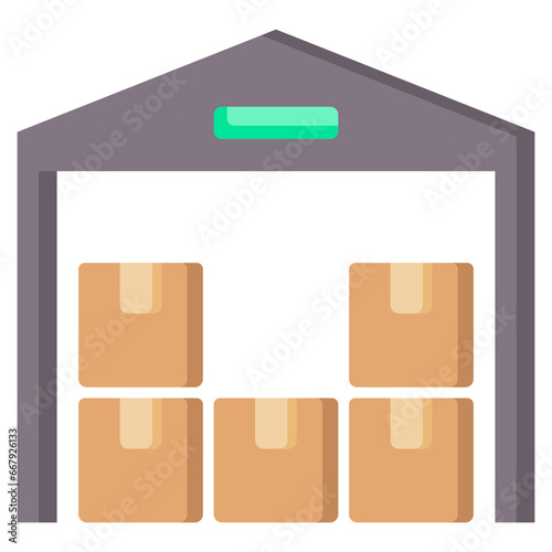 Warehouse Flat Icon