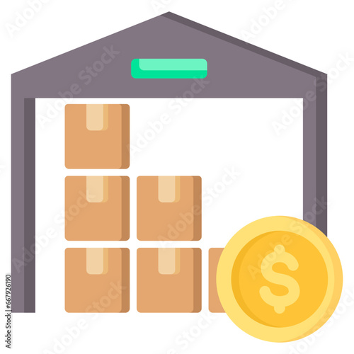 Storage Coct Flat Icon photo