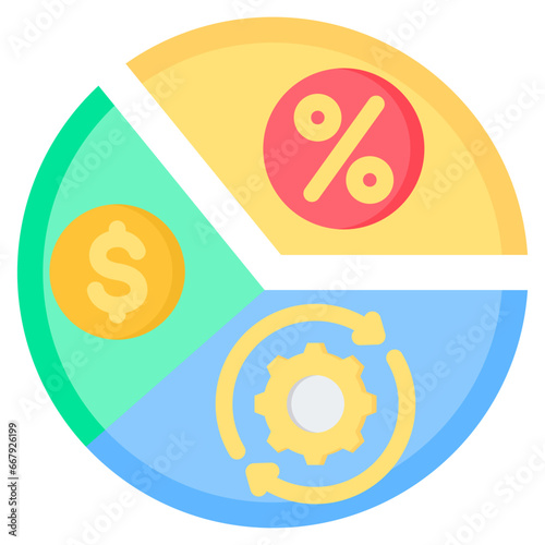 Profit Margin Flat Icon