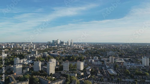 Wallpaper Mural High angle drone shot of London in early autumn. Torontodigital.ca