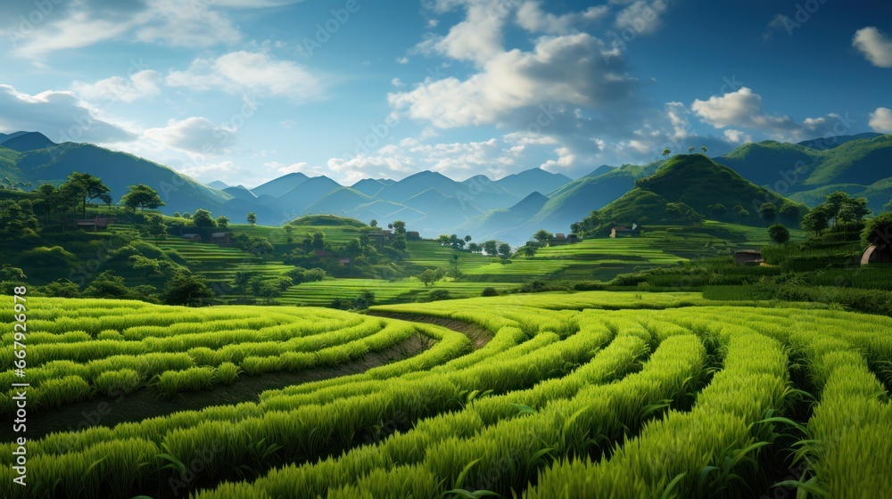 The art and science of cultivating lush rice fields
