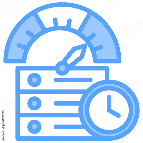 Bandwidth Blue Icon