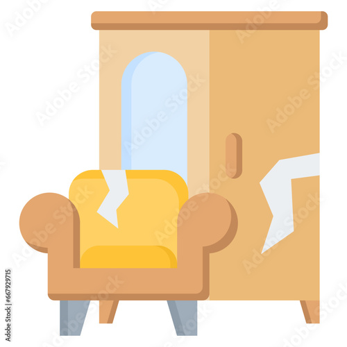 Fotografia Bulky Waste Flat Icon