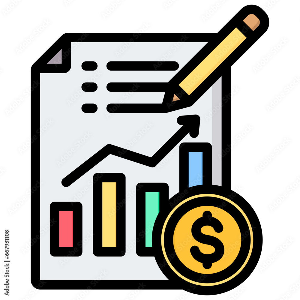 Financial Statements Outline Color Icon Financial Statements Outline Color Icon