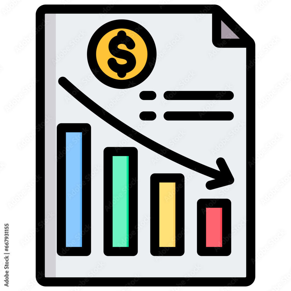Deficit Outline Color Icon Deficit Outline Color Icon