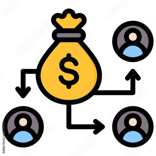 Shareholder Outline Color Icon