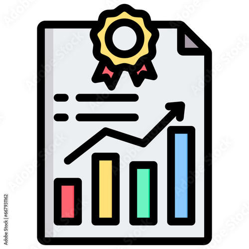 Accounting Standard Outline Color Icon