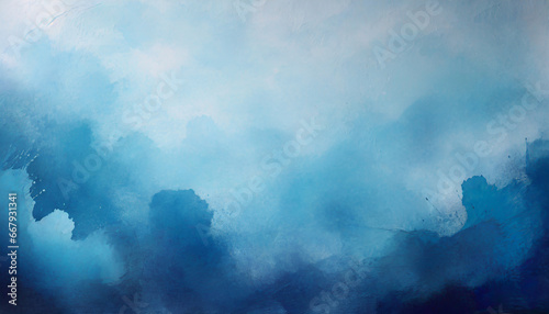 blue watercolor background texture, abstract painted white clouds with pastel blue border grunge © Donald