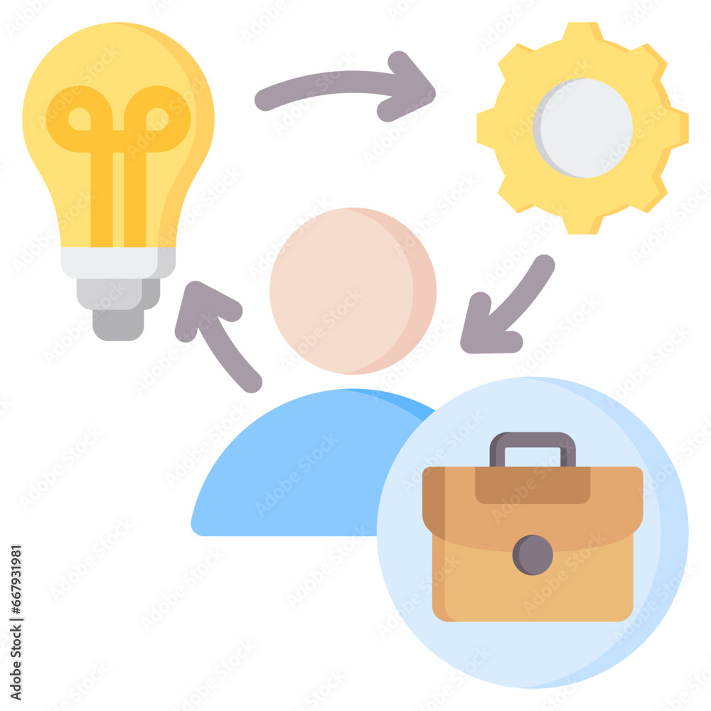 Employee Knowledge Flat Icon Employee Knowledge Flat Icon