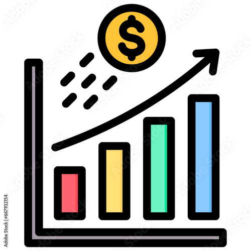Profitability Outline Color Icon