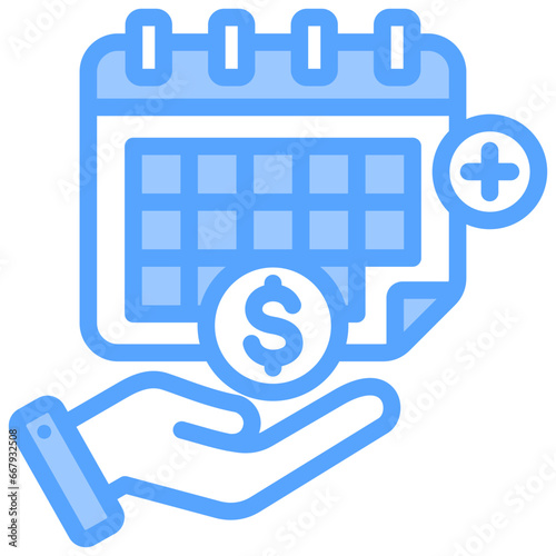 Longterm Debt Blue Icon