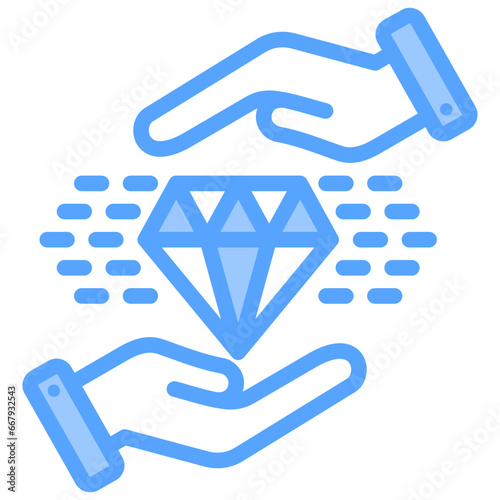Intangible Asset Blue Icon
