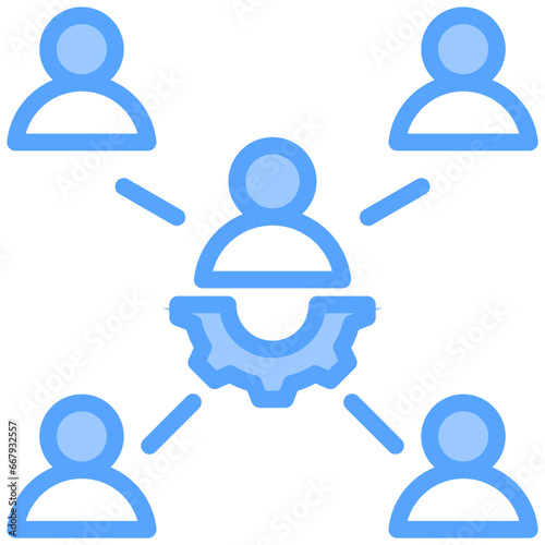 Relationship Blue Icon