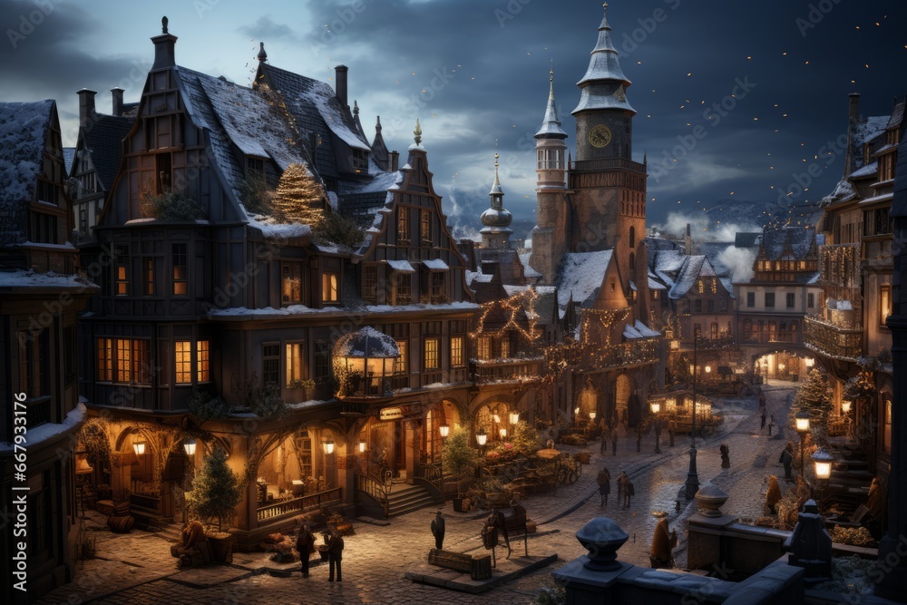 Obraz premium Christmas Town