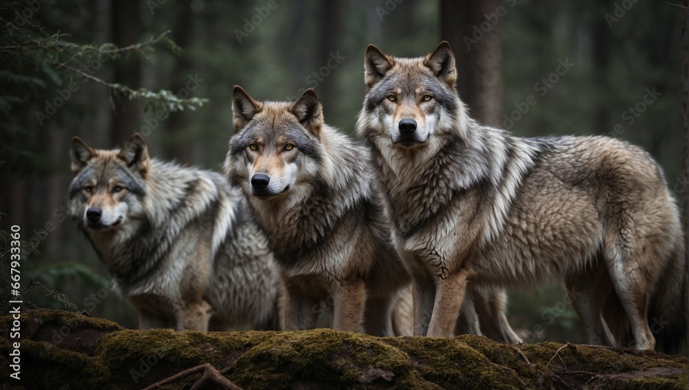 Unity of the Wolves: A Majestic Pack in the Wild Unity of the Wolves: A Majestic Pack in the Wild