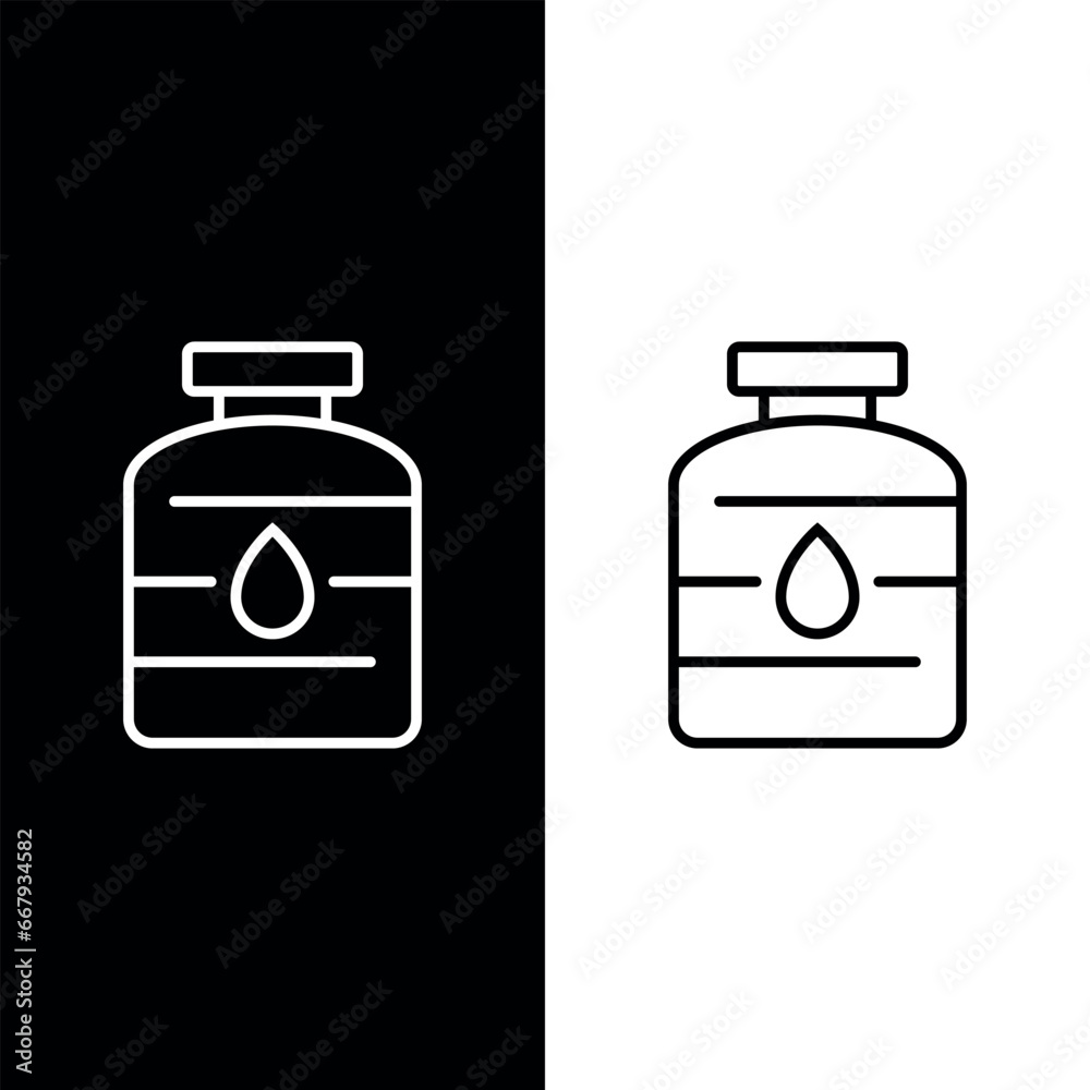 Water Tank Icon Vector, Black and White Background Design Water Tank Icon Vector, Black and White Background Design