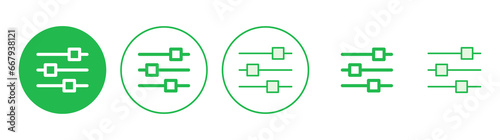 setting Icon set. Cog settings Icon Symbol