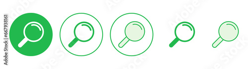 Search icon set. search magnifying glass icon