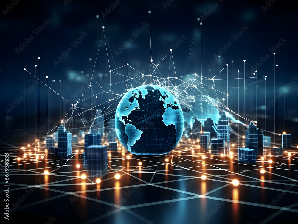 Business and economic growth and development, Business and digital communication, World business communication, Business Photo with world map Business and economic growth and development, Business and digital communication, World business communication, Business Photo with world map